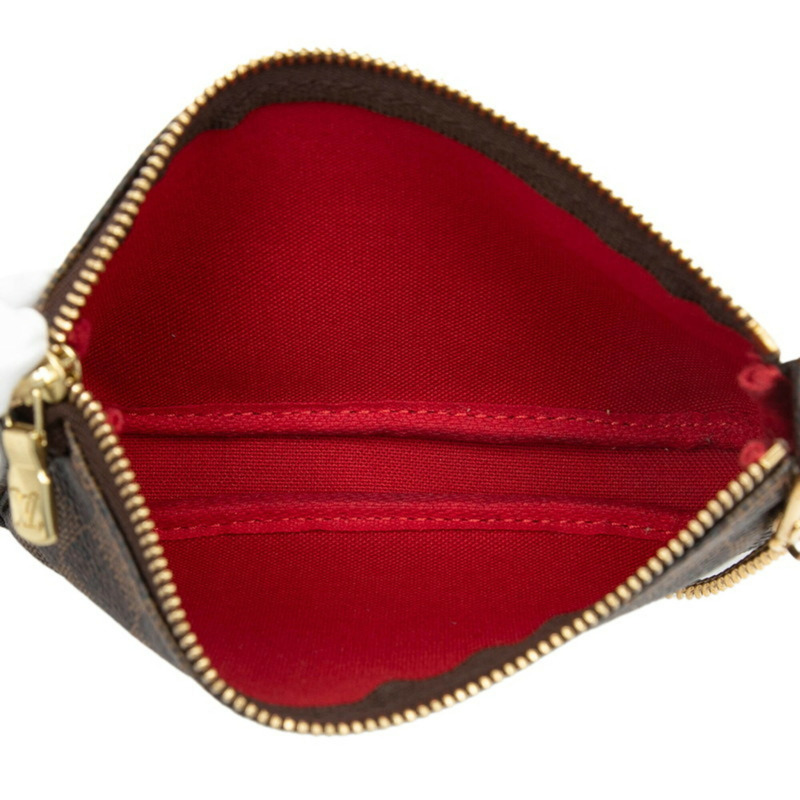 路易威登 Damier Mini Pochette Accessoires 配件手袋 N58009 棕色皮革 女士 LOUIS VUITTON-3