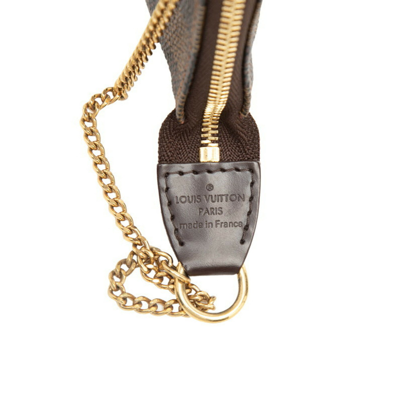 路易威登 Damier Mini Pochette Accessoires 配件手袋 N58009 棕色皮革 女士 LOUIS VUITTON-4