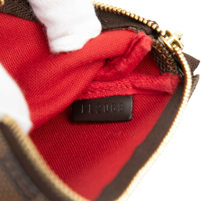 路易威登 Damier Mini Pochette Accessoires 配件手袋 N58009 棕色皮革 女士 LOUIS VUITTON-5