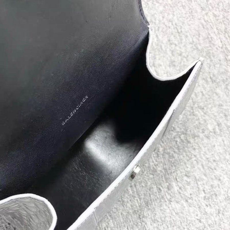 Balenciaga hourglass XS 灰銀色 超級美鱷魚皮色98 新配件塵袋-7