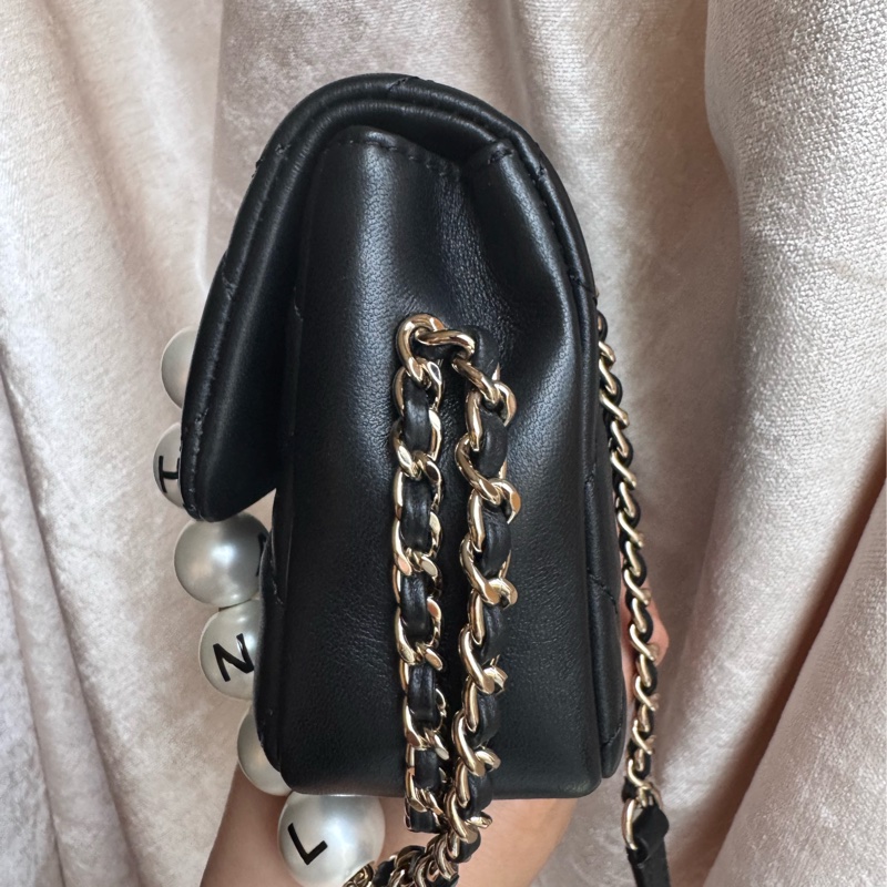 Chanel/香奈兒 滾邊珍珠字母限量CF大mini-2