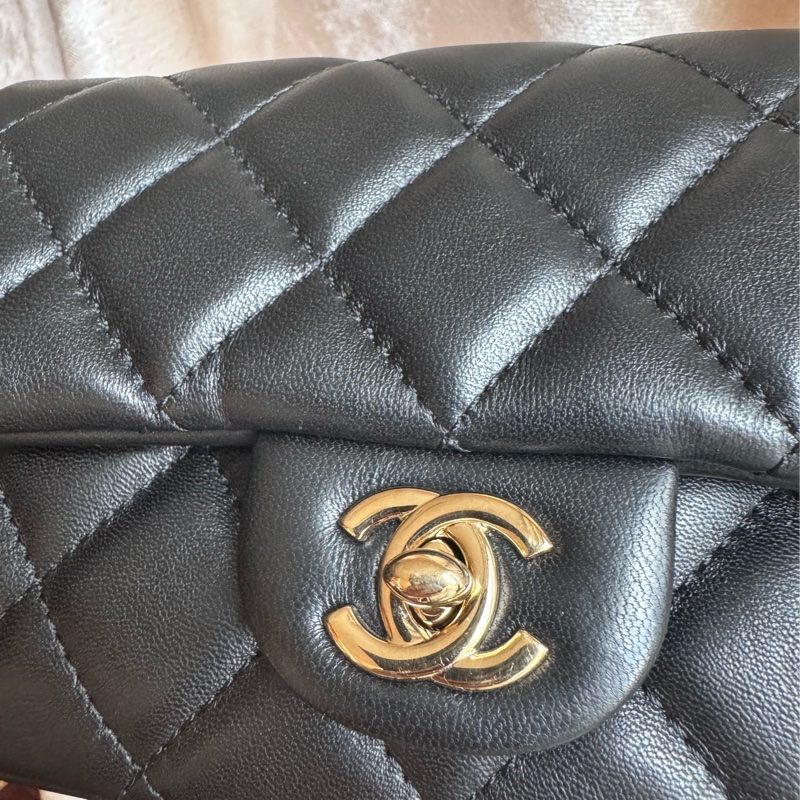 Chanel/香奈兒 滾邊珍珠字母限量CF大mini-4