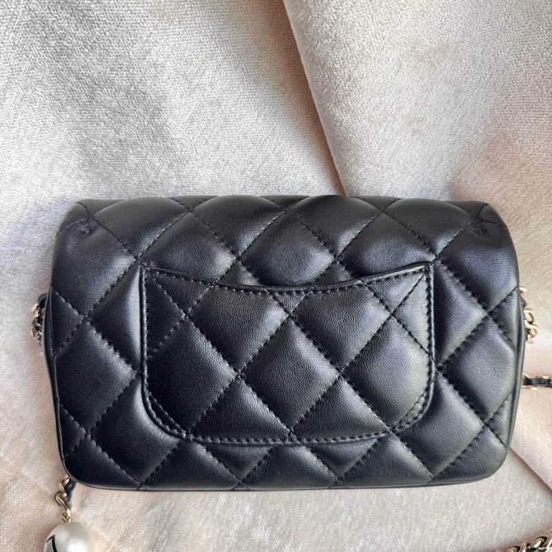 Chanel/香奈兒 滾邊珍珠字母限量CF大mini-7