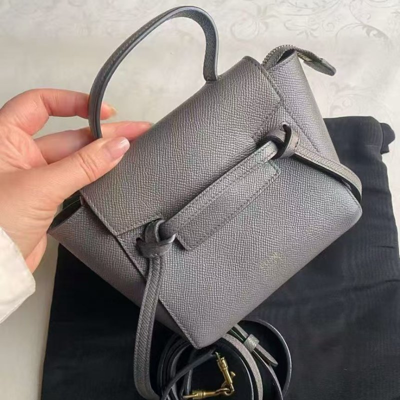 Celine 鯰魚包 pico 大象灰99新 配件塵袋-2