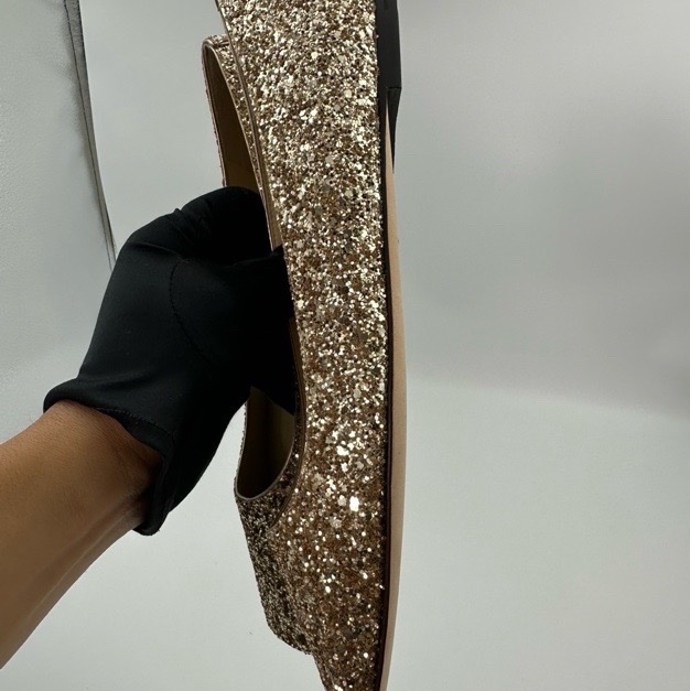 99新 Jimmy Choo 周仰傑 亮片尖頭 休閒單鞋 女款 粉色 尺寸：38.5碼 附件:盒-6