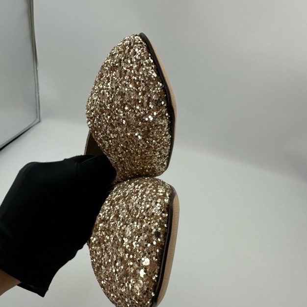 99新 Jimmy Choo 周仰傑 亮片尖頭 休閒單鞋 女款 粉色 尺寸：38.5碼 附件:盒-7