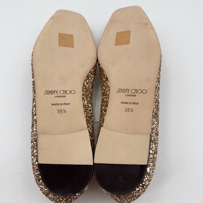 99新 Jimmy Choo 周仰傑 亮片尖頭 休閒單鞋 女款 粉色 尺寸：38.5碼 附件:盒-8