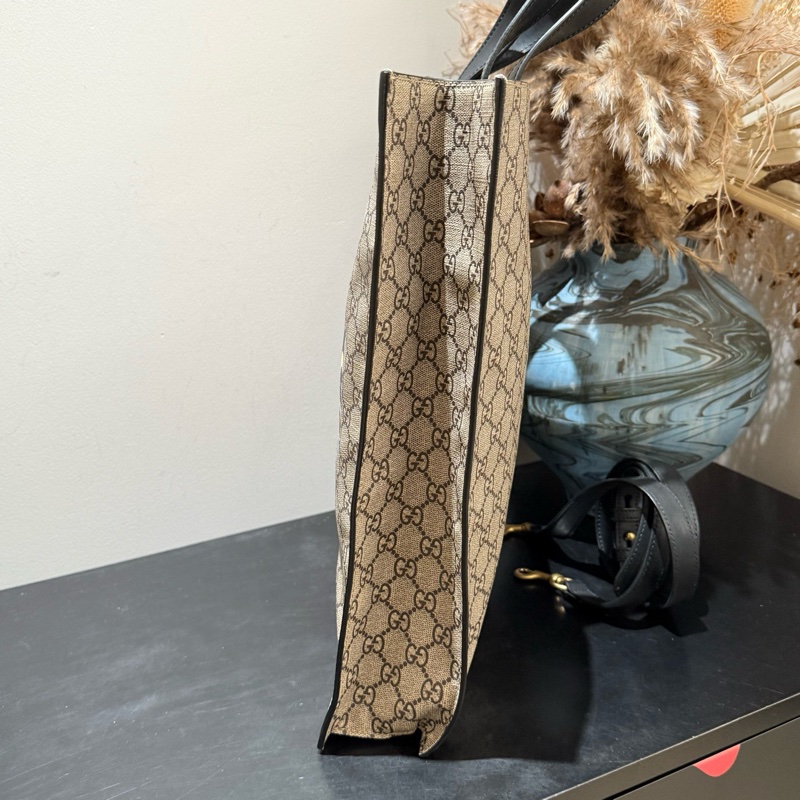 98新 Gucci 老花憤怒貓托特包 021黑標 單包 男女適用-3