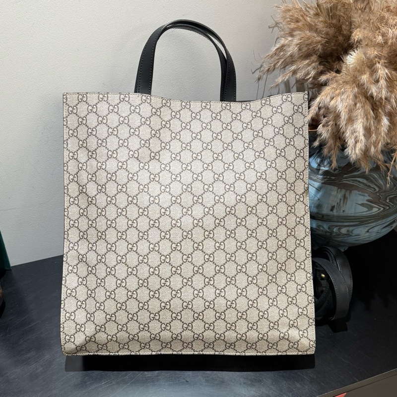 98新 Gucci 老花憤怒貓托特包 021黑標 單包 男女適用-9