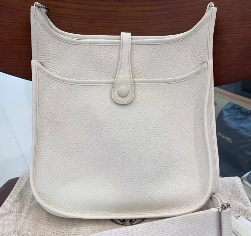 Hermes Evelyne 29伊芙琳 奶昔白 银扣 tc皮-1