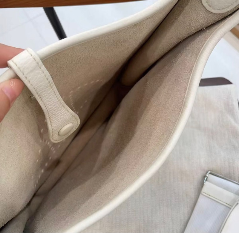 Hermes Evelyne 29伊芙琳 奶昔白 银扣 tc皮-4
