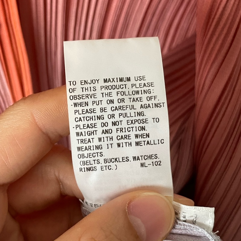 ▪️富貴選物FUGUEI▪️PP 三宅一生馬卡龍 橘藍雙層漸層蕾絲 開襟外套-7