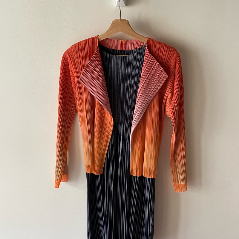 ▪️富貴選物FUGUEI▪️PP  藍灰色 緞面光澤無袖短洋裝-1