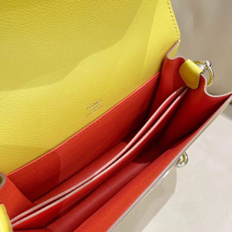 𝙃𝙀𝙍𝙈𝙀𝙎愛馬仕 Roulis 豬鼻子19 9R檸檬黃內拼8v罌粟橙 銀扣-2