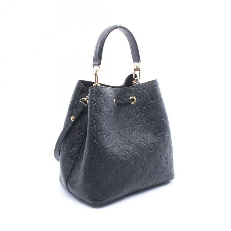 路易威登 NeoNoe 兩用手提包，皮革，Monogram Empreinte 印花，女士，黑色，M45256-1