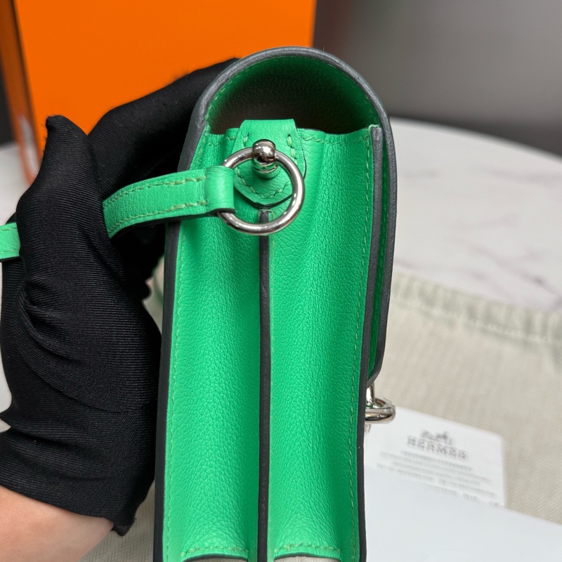 HERMES愛馬仕,B刻,Roulis Mini 豬鼻子漫畫綠銀扣-3