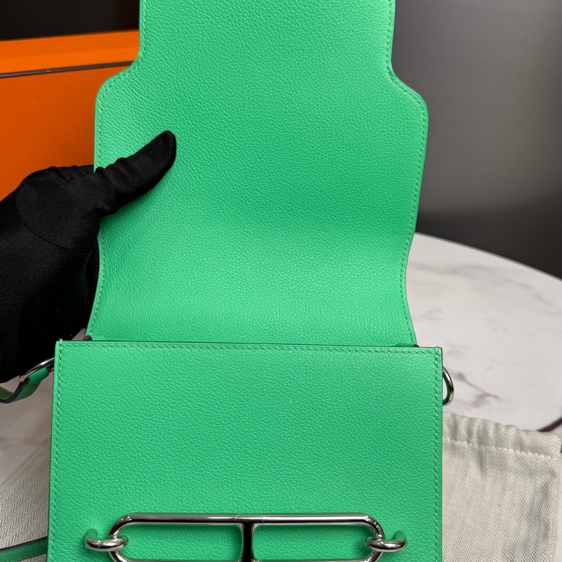 HERMES愛馬仕,B刻,Roulis Mini 豬鼻子漫畫綠銀扣-5