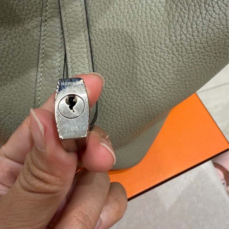 92新❤️Hermes 愛馬仕 菜籃子 picotin18 #鼠尾草綠銀釦 #X刻-5