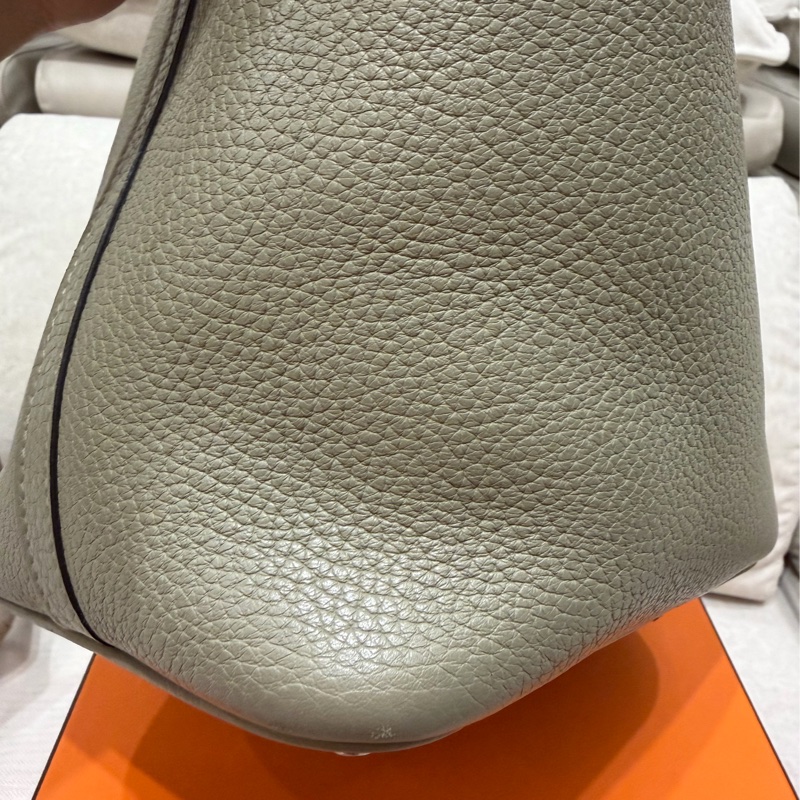 92新❤️Hermes 愛馬仕 菜籃子 picotin18 #鼠尾草綠銀釦 #X刻-13