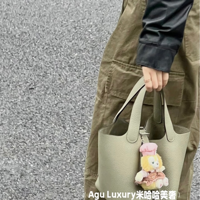 92新❤️Hermes 愛馬仕 菜籃子 picotin18 #鼠尾草綠銀釦 #X刻-38