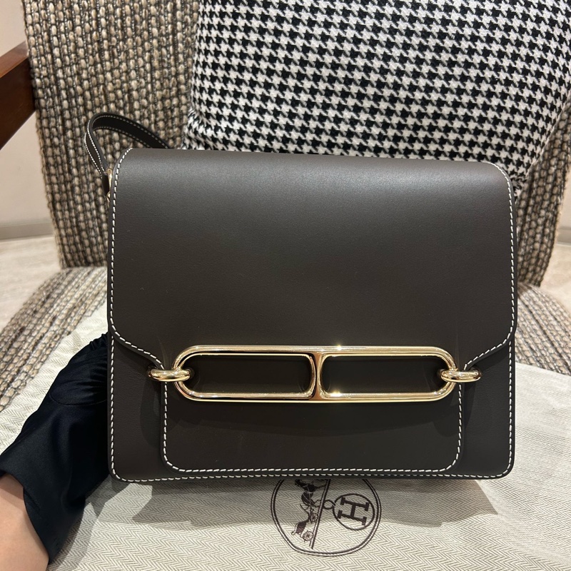 愛馬仕 Hermes 石墨灰 23 豬鼻子-0