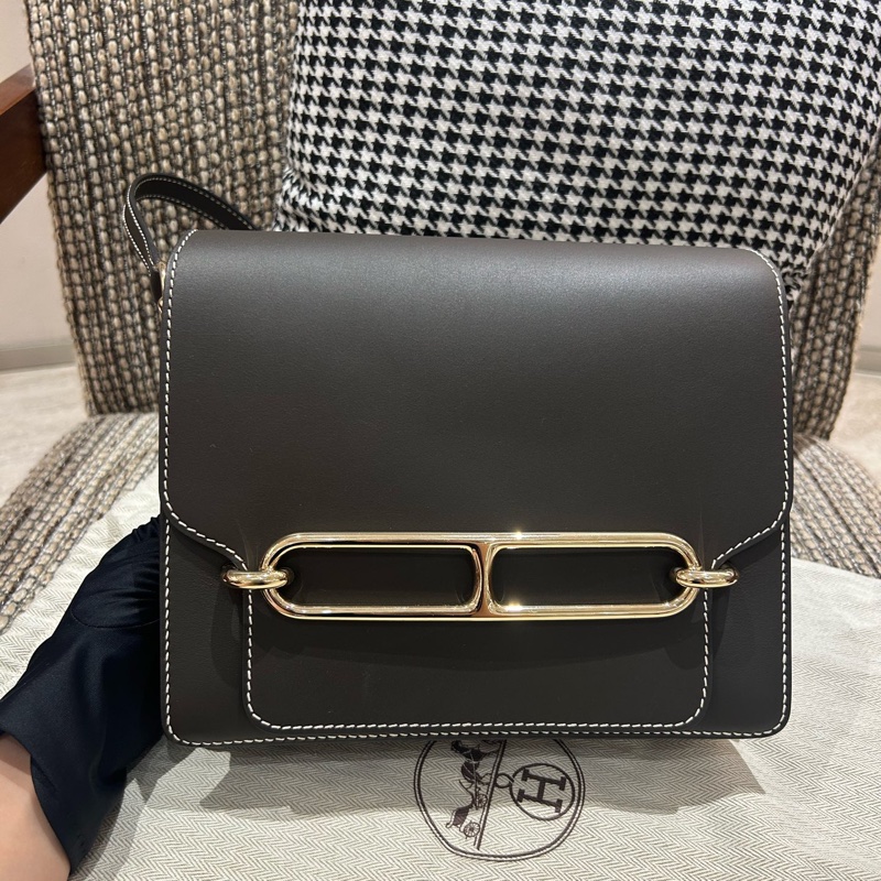 愛馬仕 Hermes 石墨灰 23 豬鼻子-7