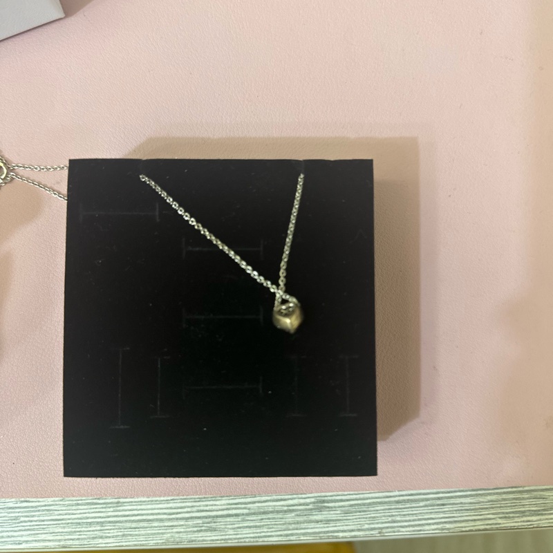 pandora 粉紅之心項鍊-6