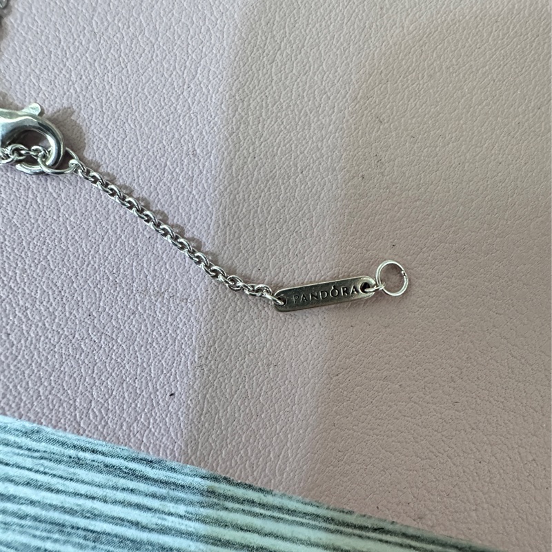 pandora 粉紅之心項鍊-7