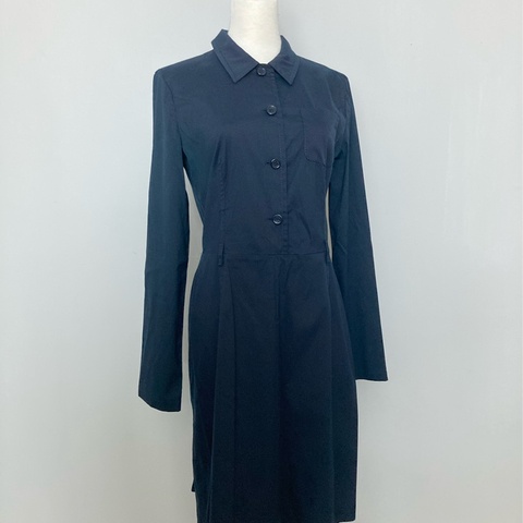 《新歡舊愛》正品PRADA深藍色彈性連身洋裝44版小適合M