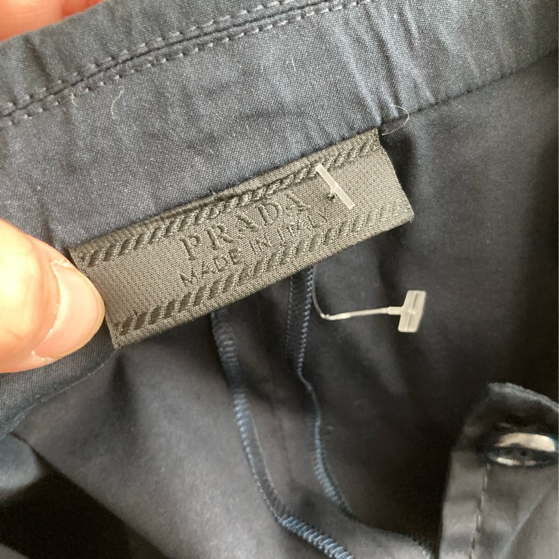 《新歡舊愛》正品PRADA深藍色彈性連身洋裝44版小適合M-4