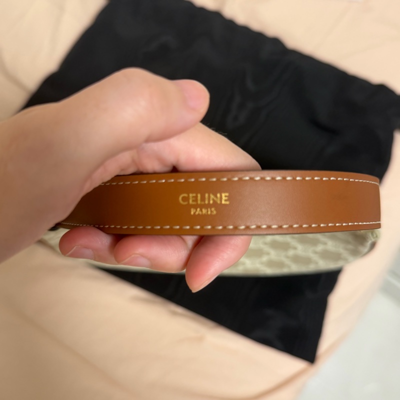 全新 Celine Ava bag 杏色 canvas triopheme-2