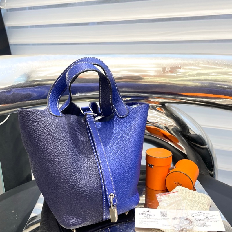 Hermes爱马仕 双拼色菜蓝子-0