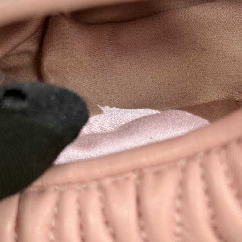 98新 miumiu 雪粉色mini Hobe包 單包 附件:肩帶-7