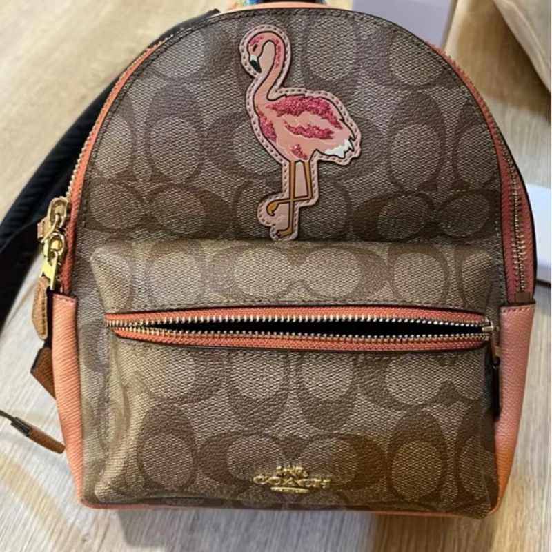 coach紅鶴聯名款後背包-0