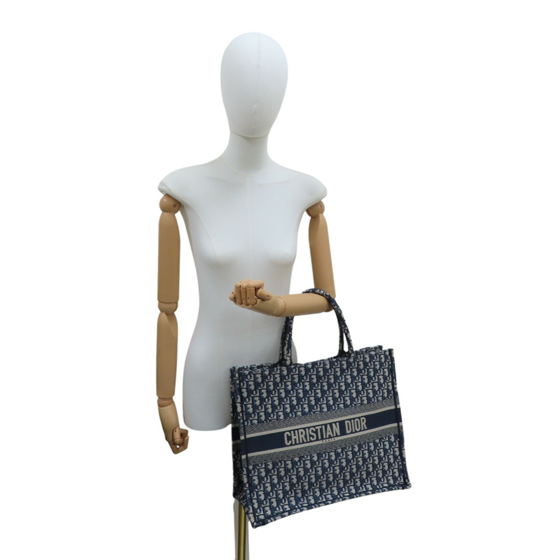 藍色 Oblique帆布 Book Tote 大型 托特包【DIOR 迪奧】 M1286-7