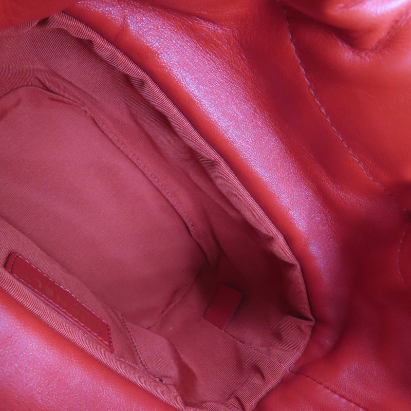 紅色 羊皮 菱格紋 水桶包 肩背包【CHANEL 香奈兒】-5