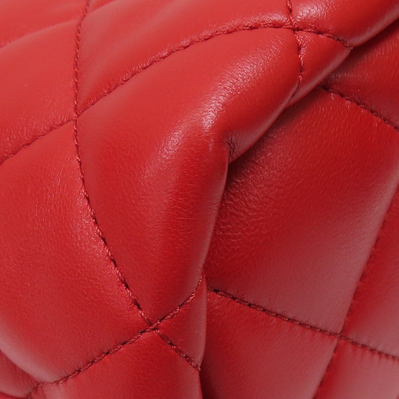 紅色 羊皮 菱格紋 水桶包 肩背包【CHANEL 香奈兒】-14