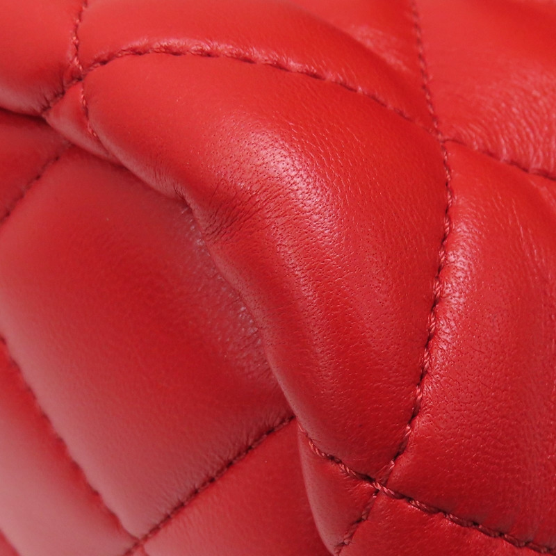 紅色 羊皮 菱格紋 水桶包 肩背包【CHANEL 香奈兒】-15