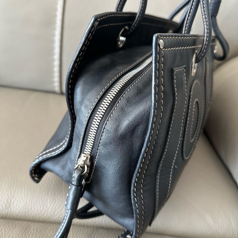 LOEWE羅意威全皮logo托特單肩包 🈚附件-2