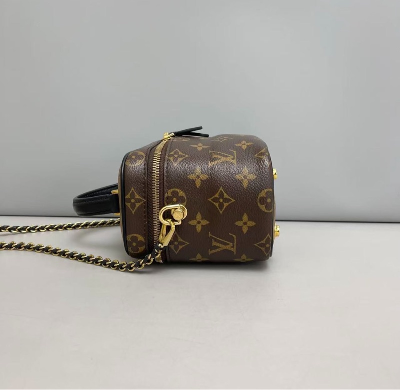 【近年大熱長盒子‼️全網最低價】LV Vanity老花小號化妝包 鏈條拼色老花化妝盒包-5