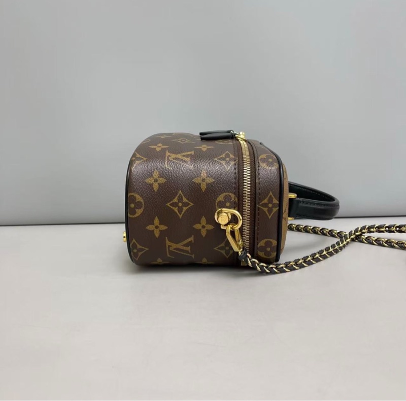 【近年大熱長盒子‼️全網最低價】LV Vanity老花小號化妝包 鏈條拼色老花化妝盒包-6