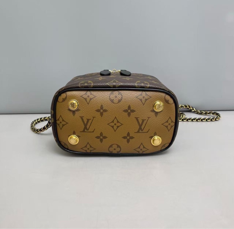 【近年大熱長盒子‼️全網最低價】LV Vanity老花小號化妝包 鏈條拼色老花化妝盒包-8