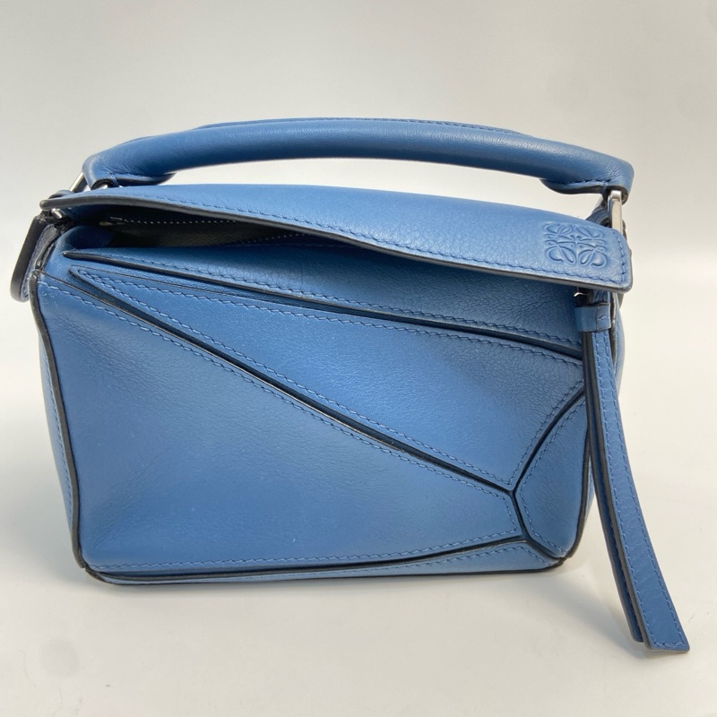 LOEWE/罗意威 puzzle 幾何包mini深藍色 尺寸：18*11*7 附件：塵袋 肩帶-1