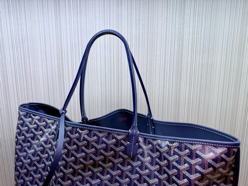 Goyard Anjou GM 戈雅深藍色雙面牛皮大款購物袋-7