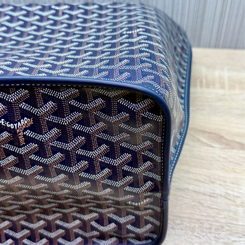 Goyard Anjou GM 戈雅深藍色雙面牛皮大款購物袋-14
