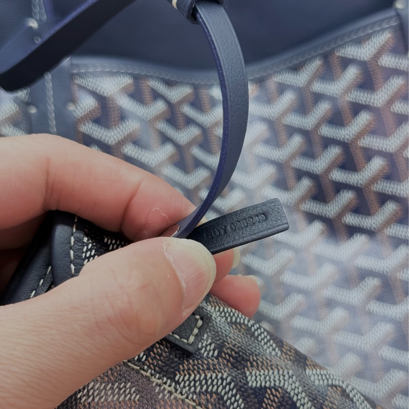Goyard Anjou GM 戈雅深藍色雙面牛皮大款購物袋-30