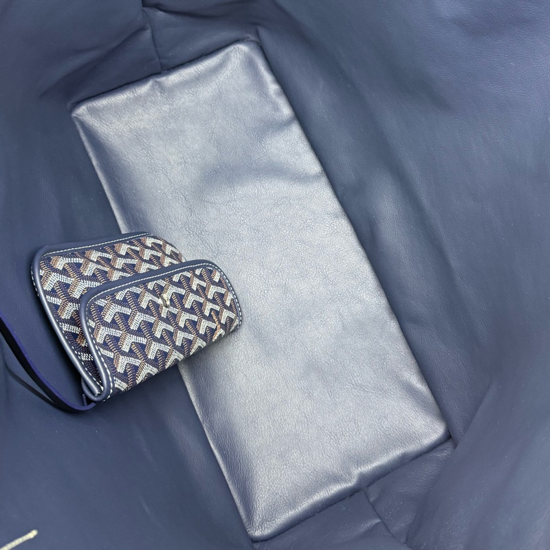 Goyard Anjou GM 戈雅深藍色雙面牛皮大款購物袋-33