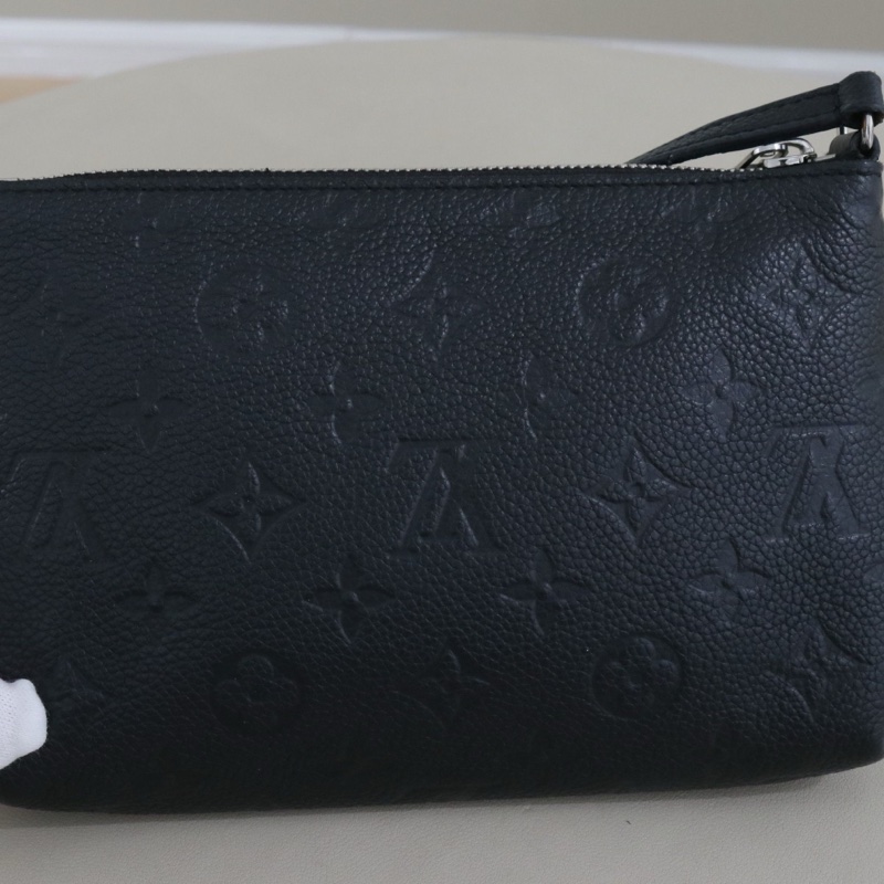 LouisVuitton小號pallas挎包 經典黑色老花牛皮壓紋,尺寸20*13.5,配件無-1