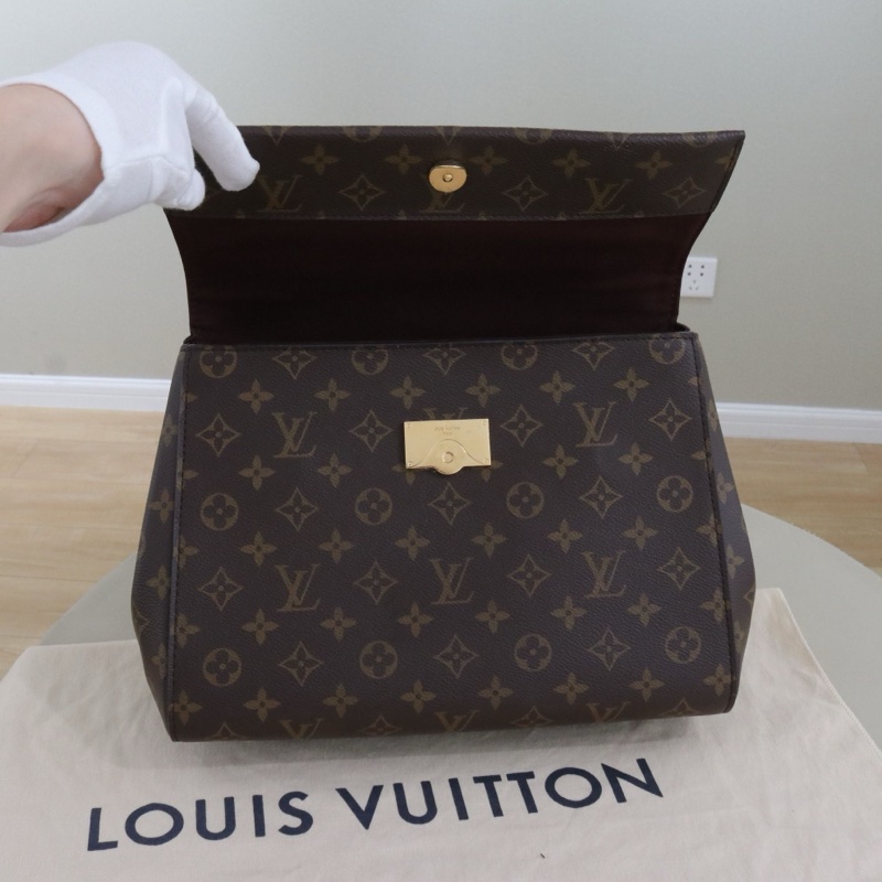 Louis Vuitton Cluny 中號，僅輕微使用，一處輕微吸色如圖， 尺寸32*24*12.5，配件防塵袋。-9
