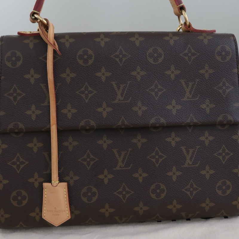 Louis Vuitton Cluny 中號，僅輕微使用，一處輕微吸色如圖， 尺寸32*24*12.5，配件防塵袋。-10